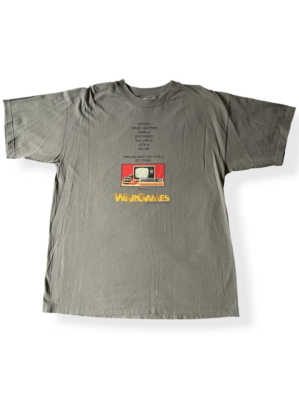Vintage 1998 ‘WarGames’ 1983 MGM Short Sleeve T-Shirt Gray Mens Size XL